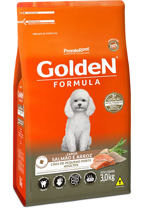 GOLDEN FORMULA CAES ADULTO SALMÃO PORTE PEQUENO 10KG