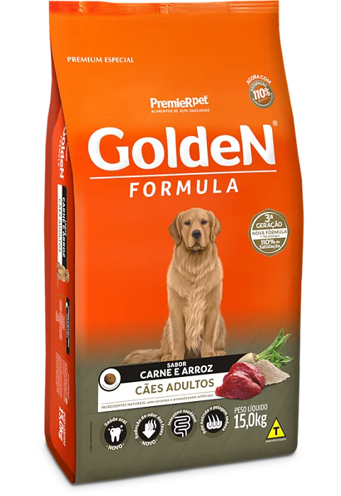 GOLDEN FORMULA CAES ADULTO CARNE E ARROZ 15KG