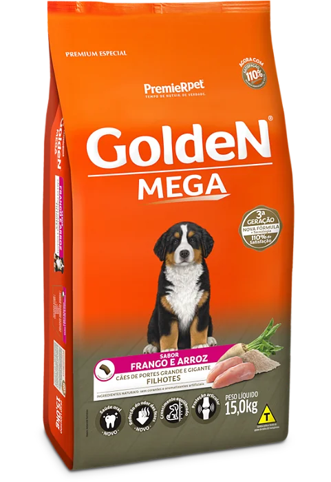 GOLDEN MEGA FILHOTES CAES GRANDES E GIGANTES FRANGO 15KG