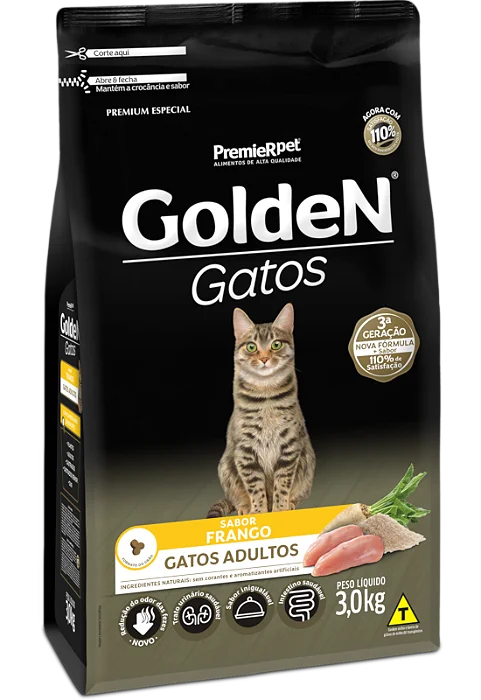 GOLDEN GATOS ADULTO FRANGO 3KG