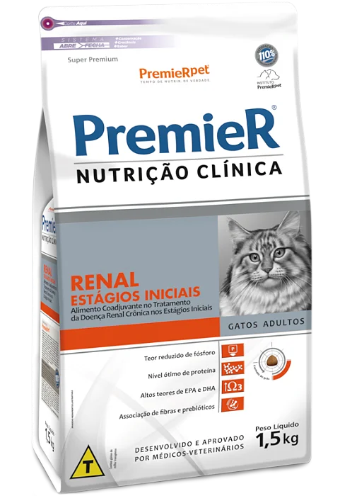 PREMIER GATOS RENAL ESTAGIO INICIAL 1,5KG