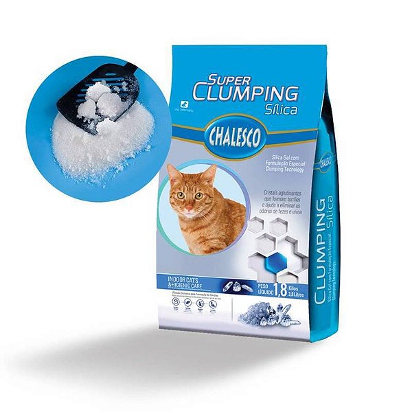 AREIA P/ GATOS SILICA CHALESCO SUPERCLUMPING 1.8KG