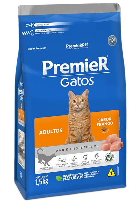 PREMIER GATOS ADULTO FRANGO 7,5KG