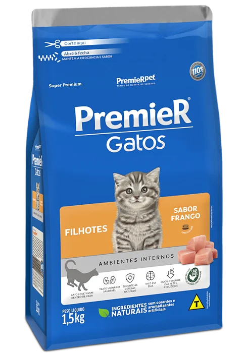 PREMIER GATOS FILHOTES FRANGO 7,5KG