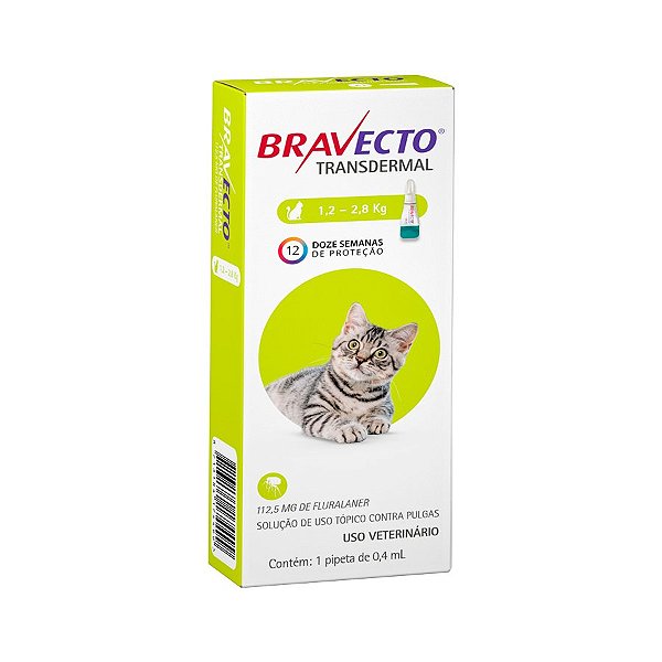 BRAVECTO GATOS TRANSDERMAL 1,2 A 2,8 KG