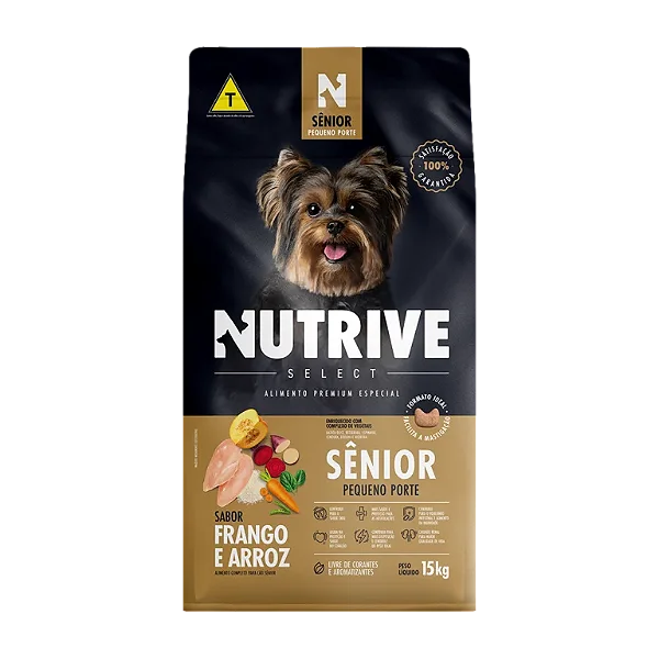 NUTRIVE CAES SENIOR RAÇS PEQUENAS 15KG
