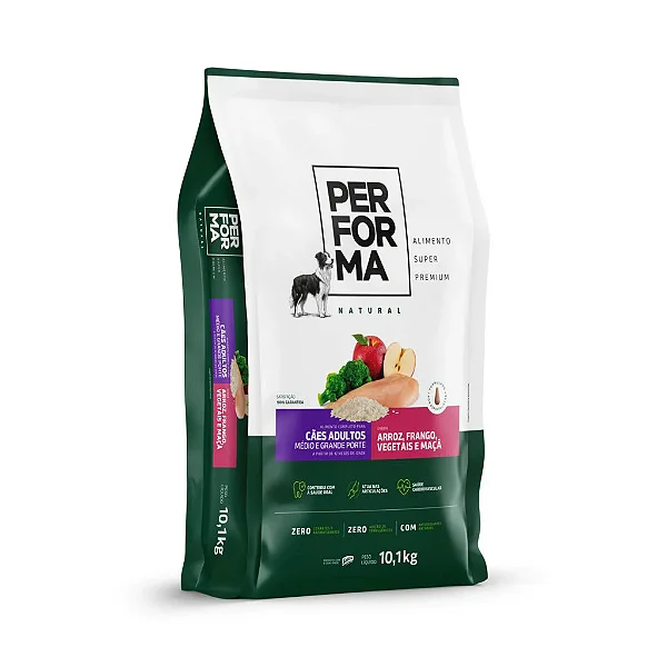 PERFORMA NATURAL ADULTO RAÇAS MEDIAS E GRANDES 15KG