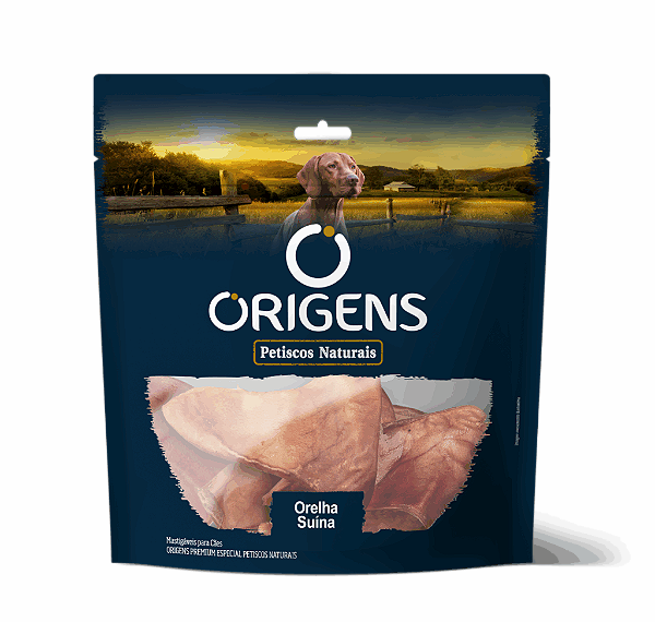 ORIGENS PETISCOS NATURAIS ORELHA SUINA 40G