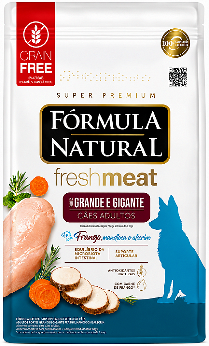 Fórmula Natural Fresh Meat Cães Adulto Porte Grande 12kg