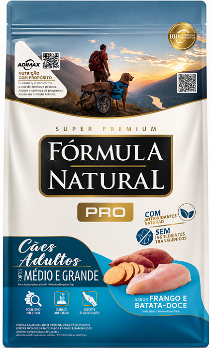 Formula Natural Pro Cães Adulto Porte Medio e Grande 15kg