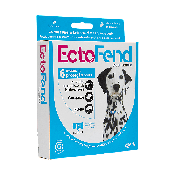ECTOFEND COLEIRA CÃES G 65CM