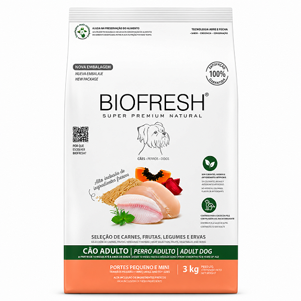 Biofresh Cães Adulto Mini e Pequeno 15kg