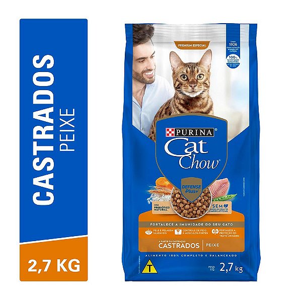 CAT CHOW CASTRADOS PEIXE 2,7KG