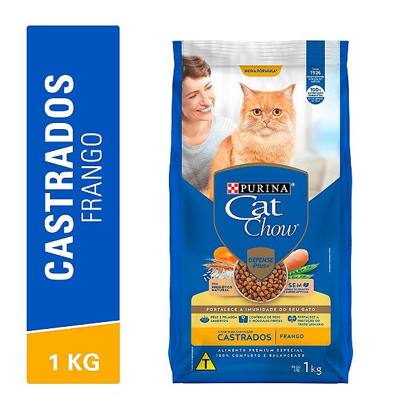 CAT CHOW CASTRADO FRANGO 1KG