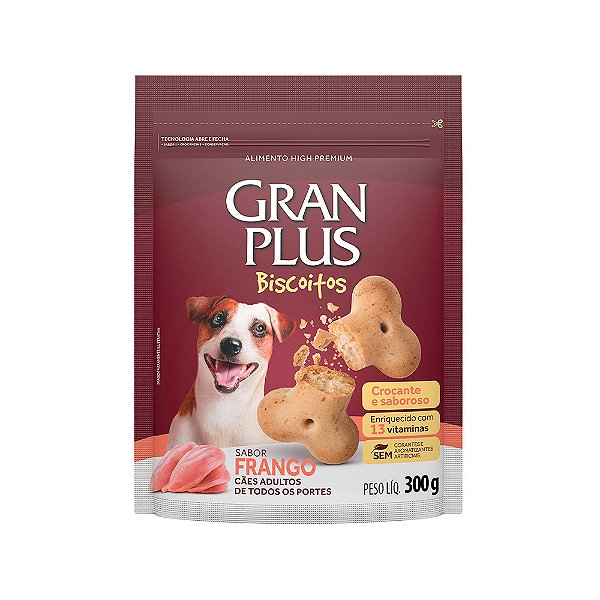 GRANPLUS BISCOITO CAO AD FRA 300G