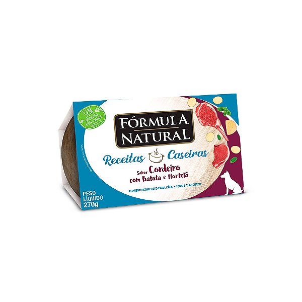 Fórmula Natural Receita Caseira Caes Cordeiro 270g