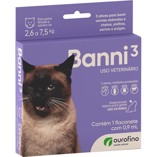 Banni 3 gato 2,6 a 7,5kg 0,90ml