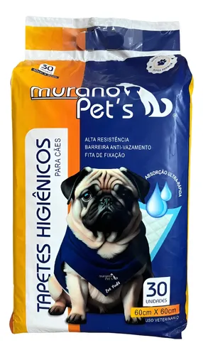 Tapete Higiênico Murano Pet´s 30un 60x60cm
