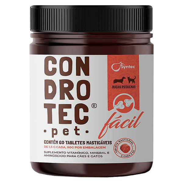 Condrotec Pet Fácil 1,5g - Raças Pequenas (60 tabletes)