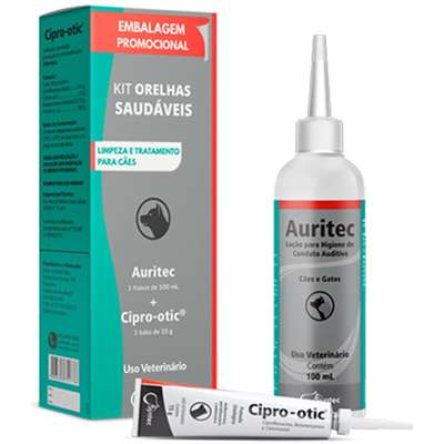 Kit Otológico Cipro-Otic 15g + Auritec 100ml