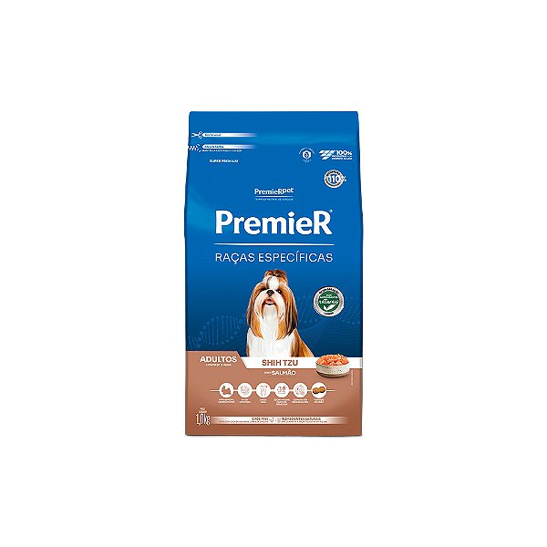 Premier Cães Shih Tzu Adulto Salmão 1kg
