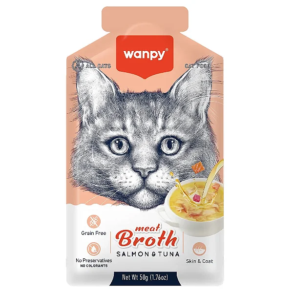 Petisco para Gato Wanpy Sopa Salmão e Atum 50g