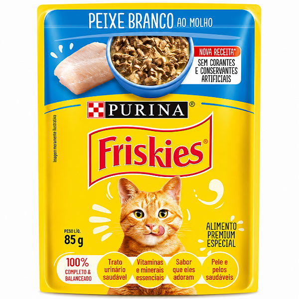 Friskies Sache Peixe Branco 85g