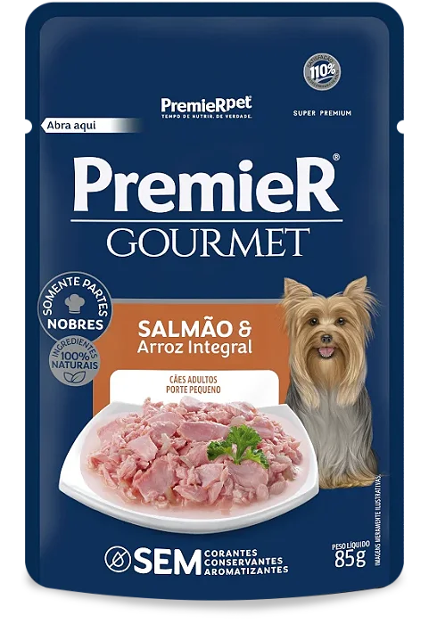 Premier Gourmet Cães Adulto Porte Pequeno Salmão 85g