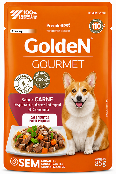 Golden Gourmet Cães Adulto Porte Pequeno Carne 85g