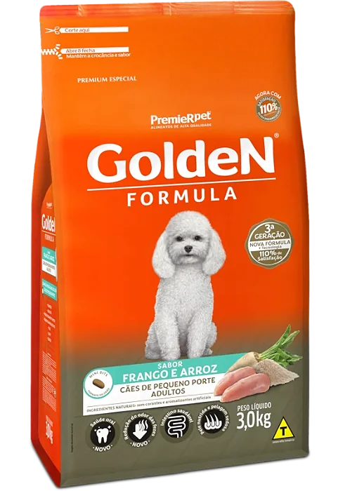 Golden Cães Adulto Mini Bites Frango 3kg