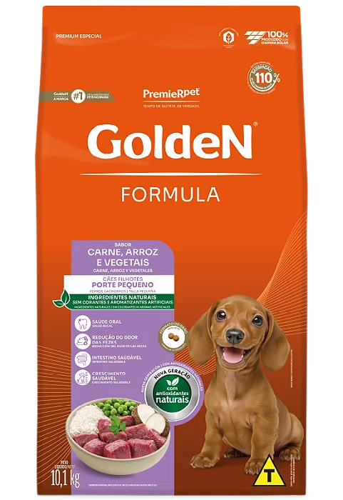 Golden Cães Filhote Carne Mini Bites 3kg