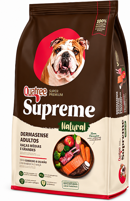 Quatree Supreme Cão Dermasense Adulto Rmg 15g