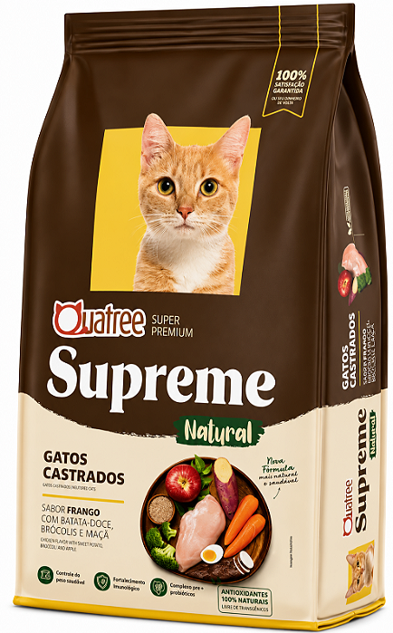 Quatree Supreme Gatos Castrado Frango 2,5kg