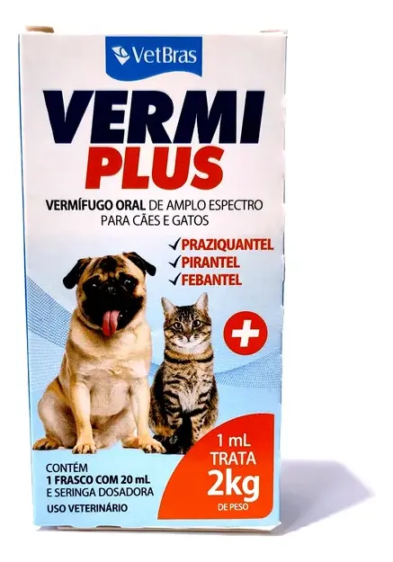 Vermiplus Suspensão Cães e Gato 20ml