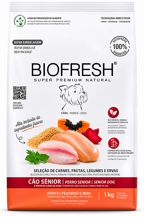 Biofresh Cão Senior Pequeno e Mini Mix de Carne 1kg