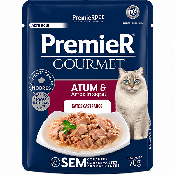 Premier Gourmet Gato Castrado Atum 70gr