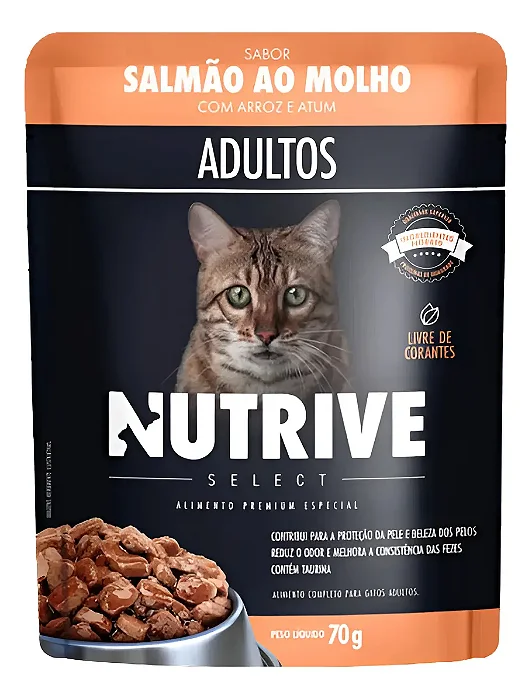 Nutrive Select Sache Gatos Adultos Salmão 85g