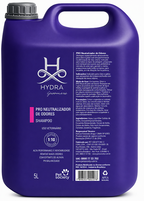 Hydra Groomers Pro Shampoo Neutralizador de Odores 5lts