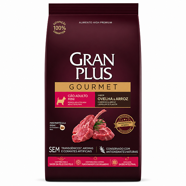 Granplus Gourmet Cães Adulto Mini Ovelha e Arroz 10,1kg
