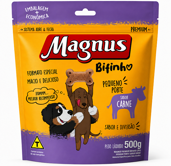 Magnus Bifinho Pequeno Porte Carne 500g