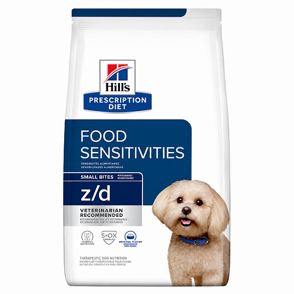 Hills Cães Z/D Adultos Pedaços Pequenos Alergia Alimentar e da Pele 3,17kg