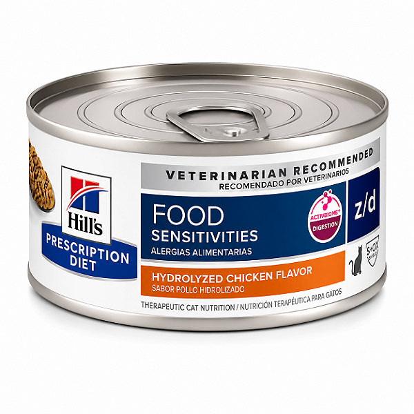 Hills Lata Z/D Gatos Adulto Alergia Alimentares e Pele 156g