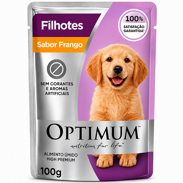 Sache Optimun Dog Filhote Frango 100g
