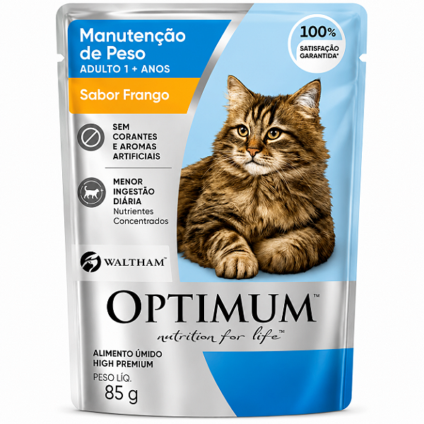 Optimun Cat Sache Adulto Manutenção de peso Frango 85g