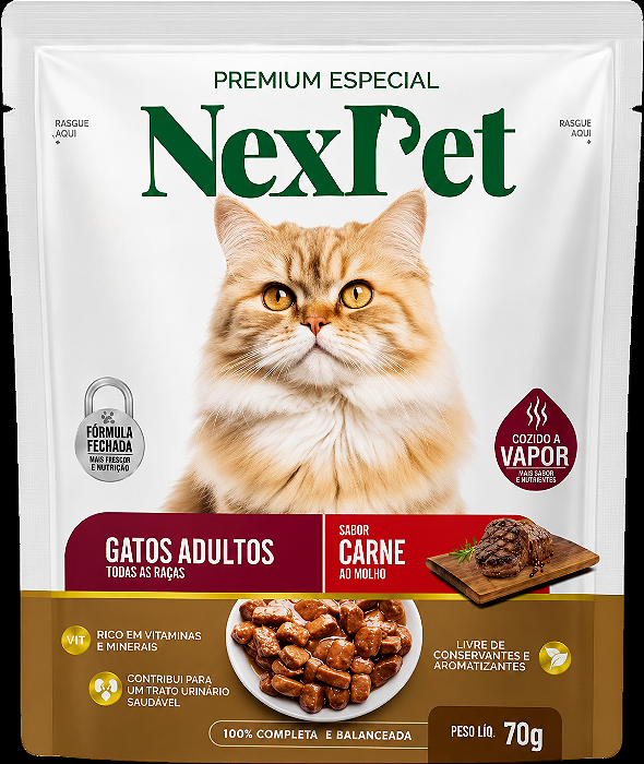 Sache Nex Pet Gato Carne 70g
