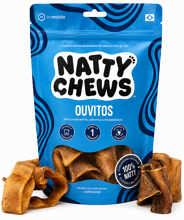 Ouvitos Natty Chews - 4 Un Ouvido Bovino