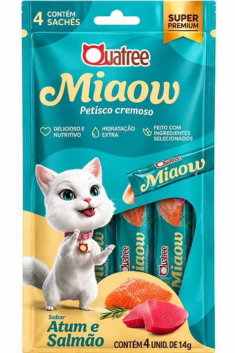 Quatree Miaow Atum e Salmão 56g
