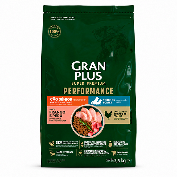 Granplus Cães Senior Frango e Peru 10,1kg