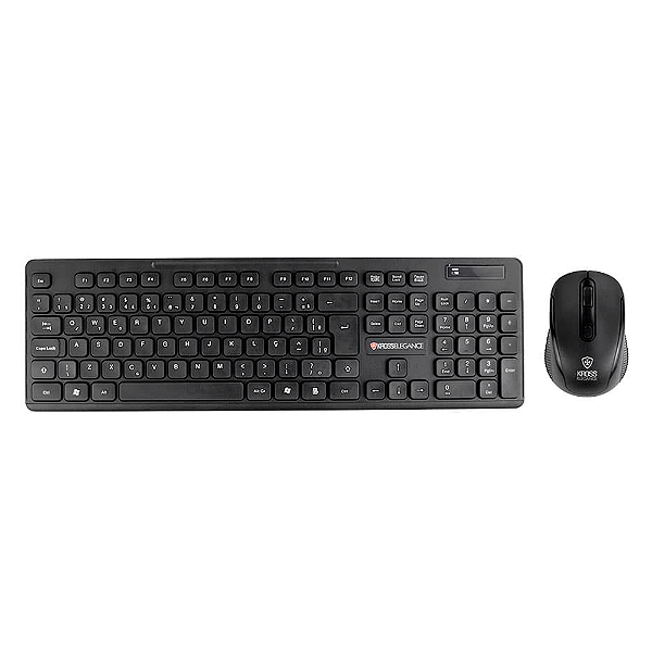 Kit Teclado e Mouse sem Fio Kross Preto KE-KM558V1