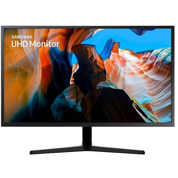 Monitor Samsung LU32J590UQLMZD Tela 32 LED 4K Ultra HD Preto e Prata 2 HDMI + DisplayPort